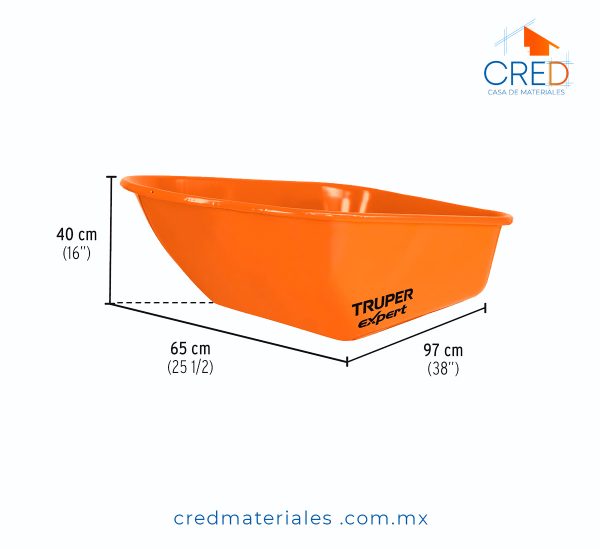 Carretilla 6ft3 Imponchable, bastidor tubular, Truper Expert - Imagen 3