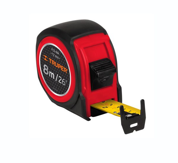 Flexómetro Truper compacto contra impactos 8m