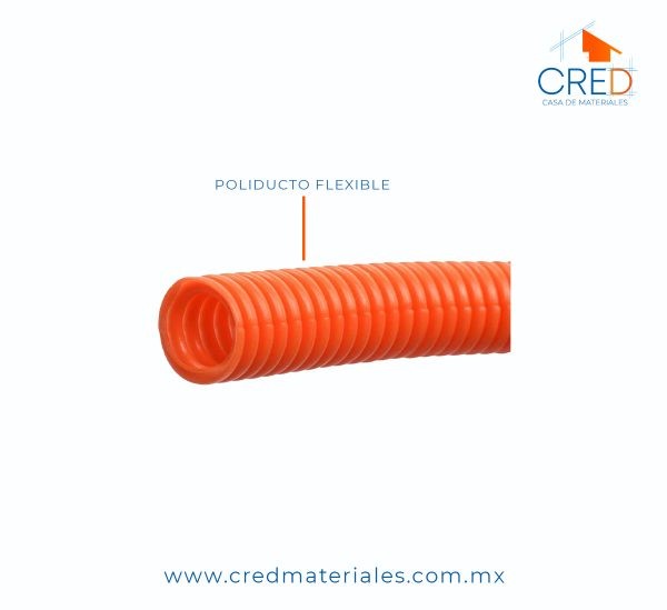 50 Metros de poliducto 1/2" corrugado flex. C/guía - Imagen 3