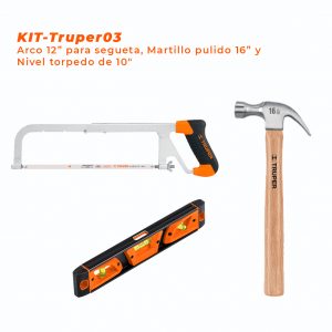 Arco Para Segueta 12 , Martillo Pulido Y Nivel 16-Kit Truper 03