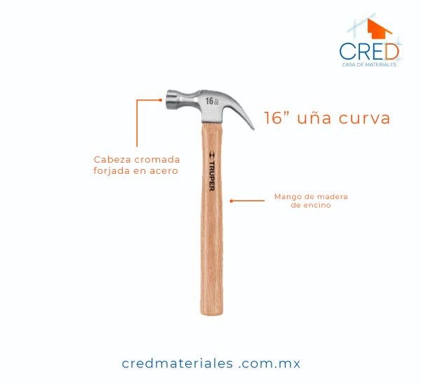 Kit Truper 05 - Tiralineas, Plomada, Martillo 16oz,  Amarrador - Imagen 6