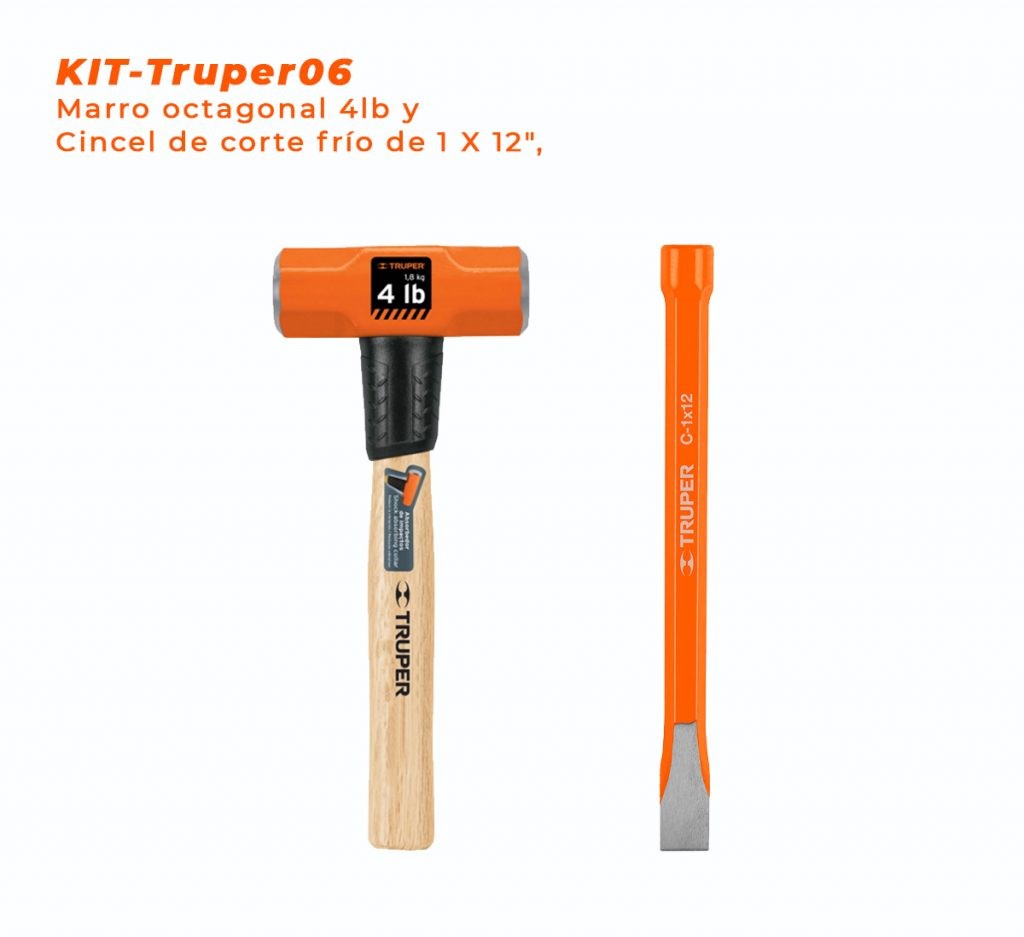 Kit Truper 06- Marro 4lb Y Cincel De Corte Frío De 1 X 12