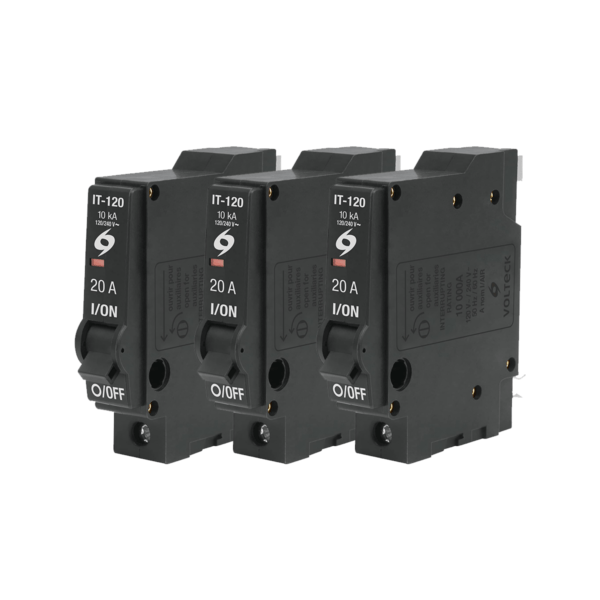 Interruptor termomagnético 1 polo 20 A marca Volteck