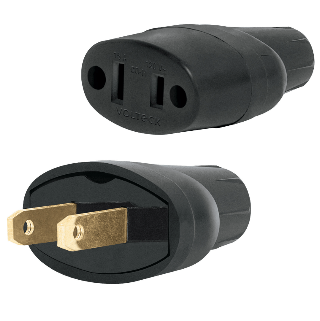 Clavija y contacto de PVC bolsa con 2 piezas marca Volteck