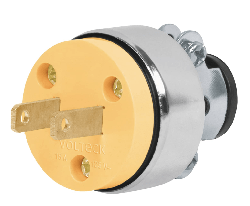 Clavija industrial blindada polarizada marca Volteck