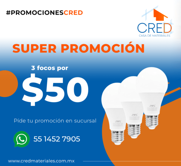 KIT 3 focos LED