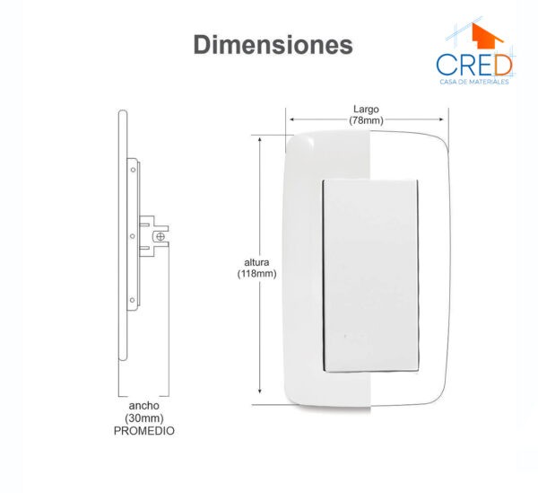 Interruptor Sencillos De Pared, Jwj - Imagen 3