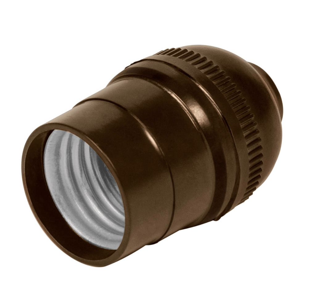 Soquet o Portalámpara de baquelita sencillo marca Volteck