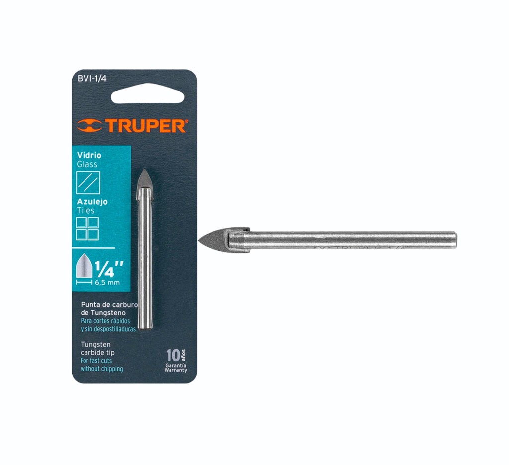 Broca Para Vidrio Y Azulejo De 1/4  – Truper