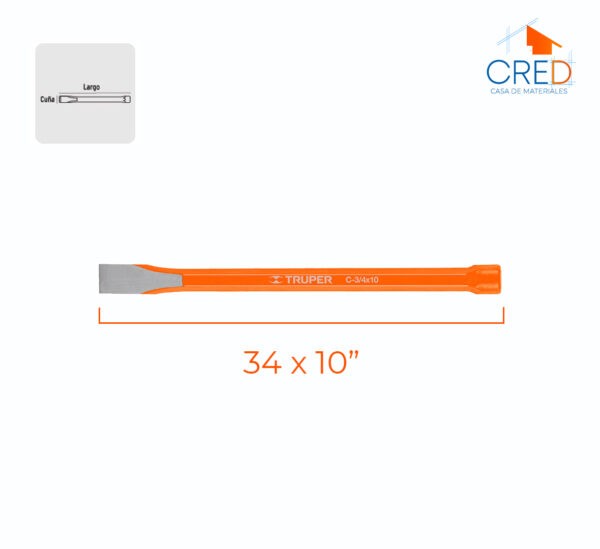 Cincel de corte frío de 3/4 x 10” - Truper - Imagen 3