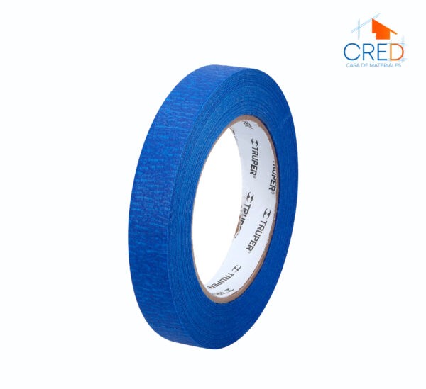 Cinta masking tape azul de 3/4" x 50 m, Truper - Imagen 2