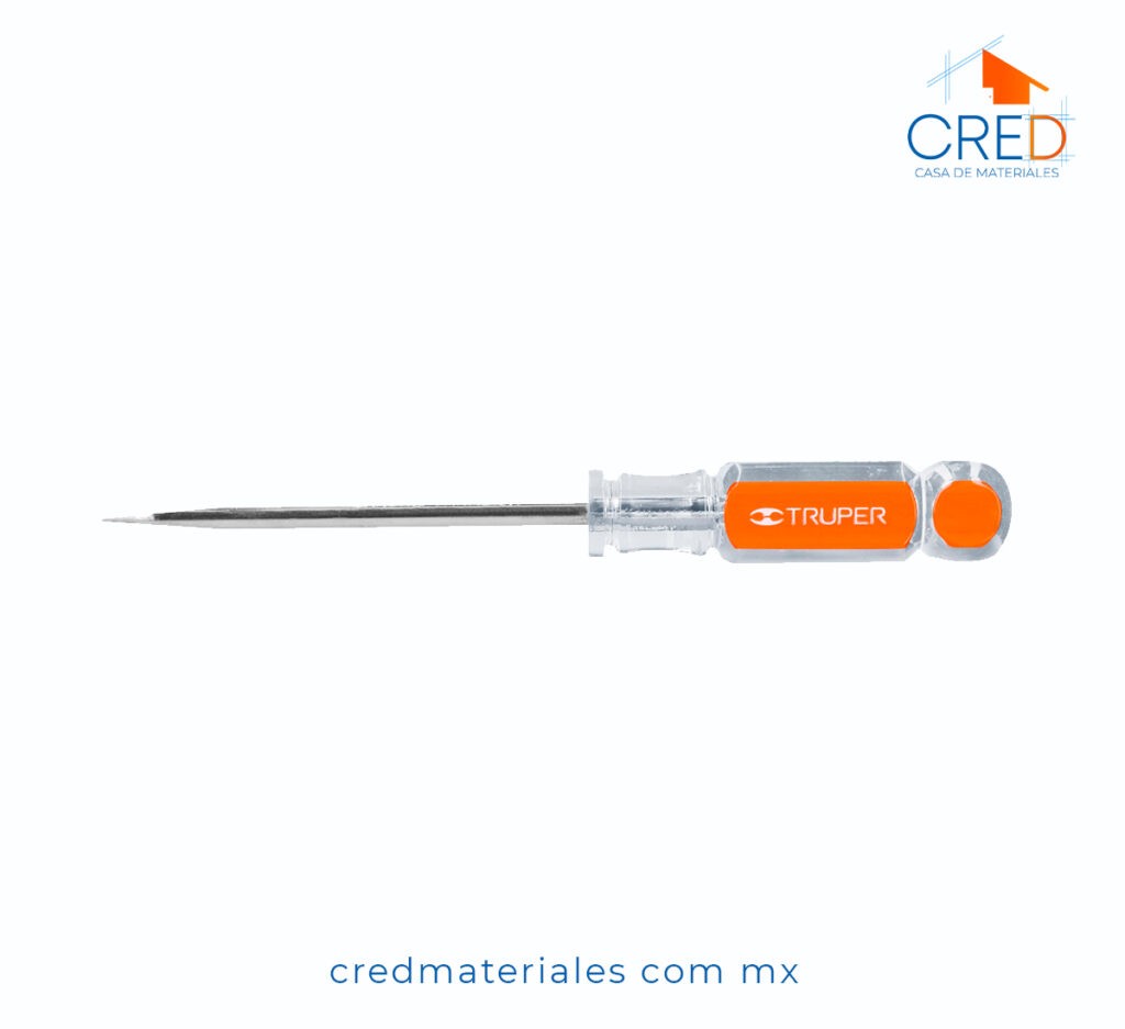 DESARMADOR PLANO 1/4 X 4″ MANGO DE ACETATO, TRUPER
