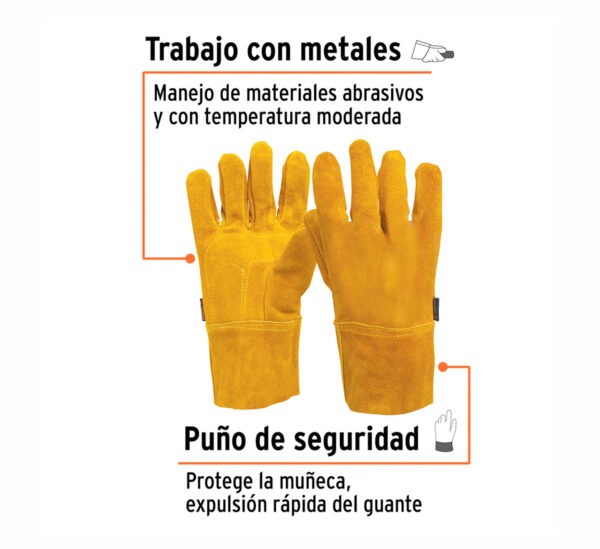 GUANTES DE CARNAZA, CORTOS UNITALLA, TRUPER - Imagen 2