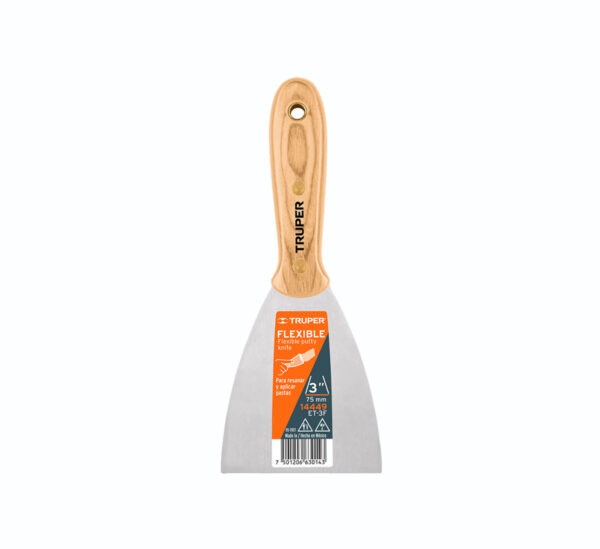 Espátula flexible 3" con mango de madera, Truper - Imagen 6