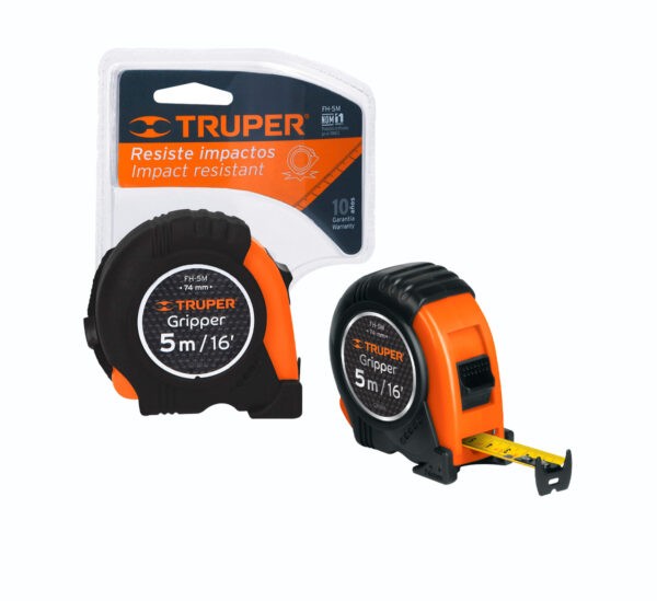 Flexómetro gripper contra impactos, Truper - Imagen 3