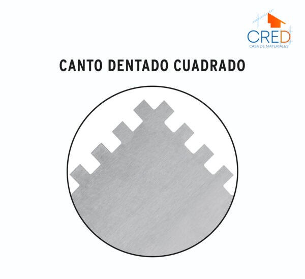 Llana dentado cuadrado 11", 6 remaches, Truper - Imagen 3