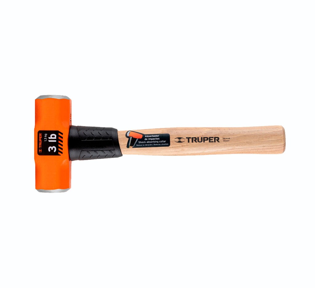 Marro octagonal 3 lb, mango de madera 12″, Truper