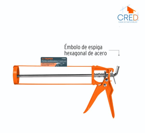 Pistola Calafateadora Tipo Esqueleto, Truper - Imagen 2