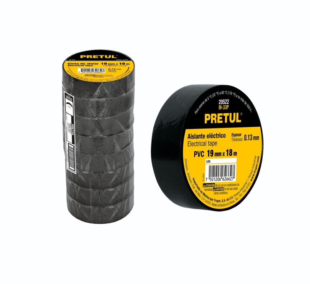 Cinta De Aislar De 18 M X 19 Mm, Negra, Pretul