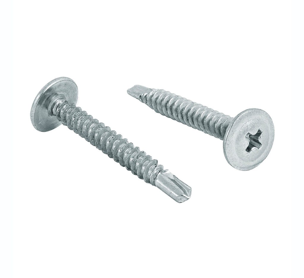 Bolsa con 100 pijas cabeza cruz, punta de broca 1-1/4″