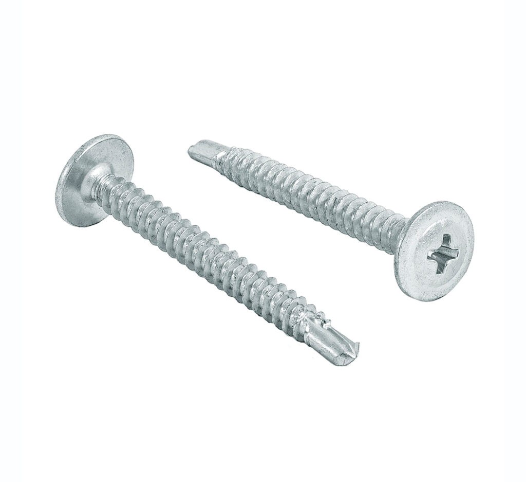 Bolsa con 100 pijas cabeza cruz, punta de broca 1-1/2″