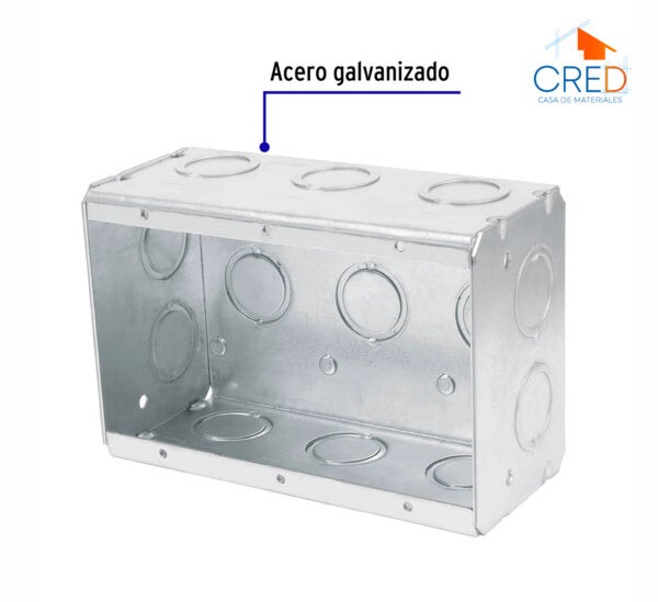 Caja triple 4" x 6" reforzada, Volteck - Imagen 3