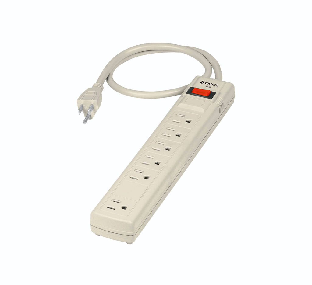 Multicontacto Voltek 16 Awg Uso Rudo Con 6 Entradas