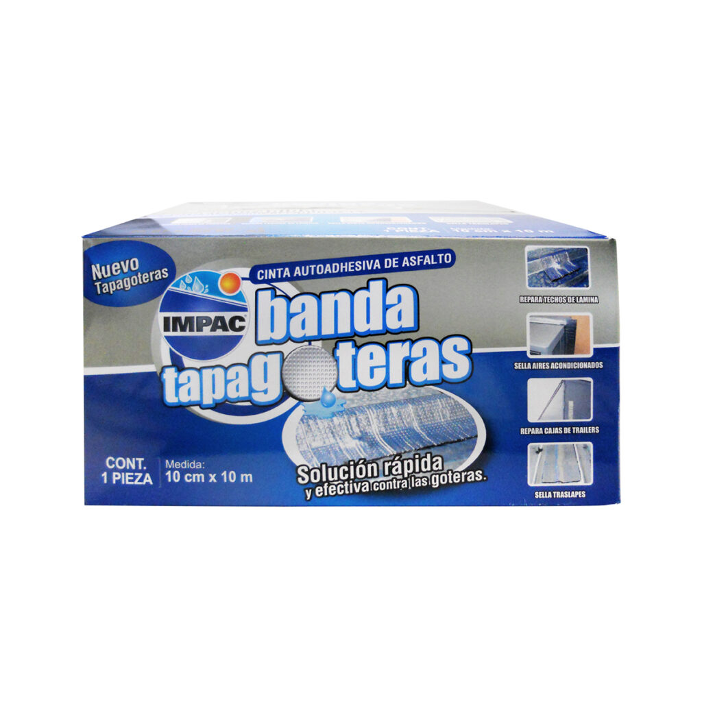 Bandas Tapagoteres 10cm X 10mt, IMPAC