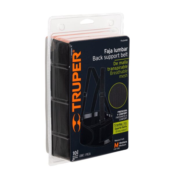 Faja Lumbar De Malla Transpirable, Talla M, Truper 2pz - Imagen 4