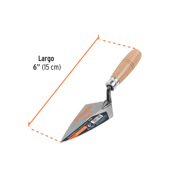 Cuchara para albañil 6" forjada tipo Filadelfia, Truper - Imagen 3