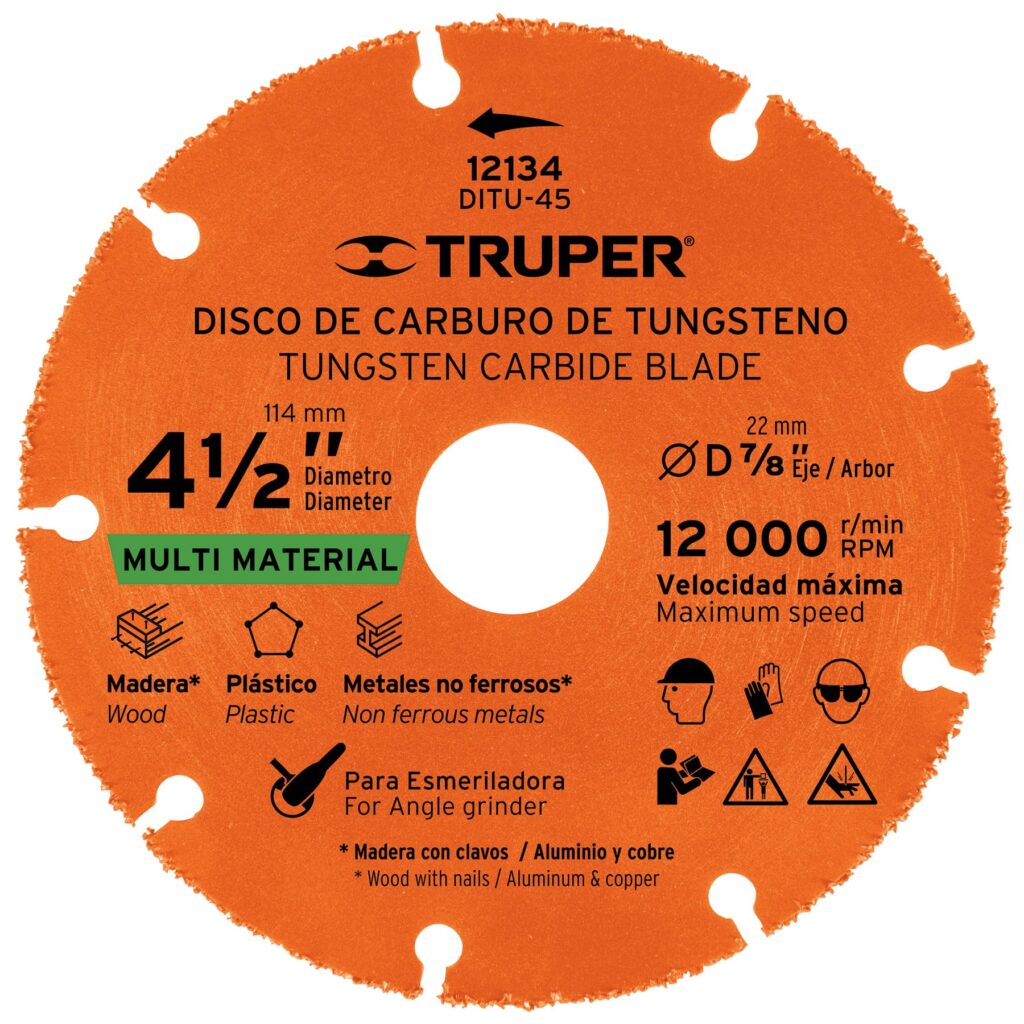 Disco Carburo De Tungsteno 41/2,Truper