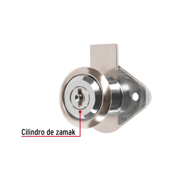 Cerradura Para Mueble, Modelo 21, Cromo, Hermex - Imagen 7