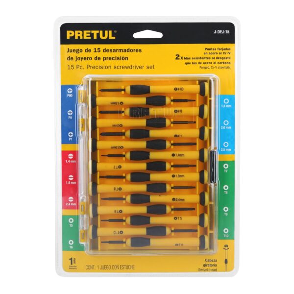 Juego con 15 desarmadores de precisión, Pretul - Imagen 3