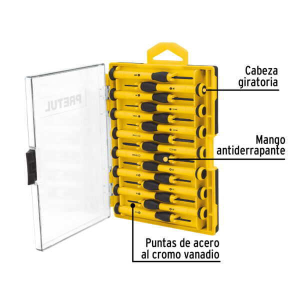 Juego con 15 desarmadores de precisión, Pretul - Imagen 4