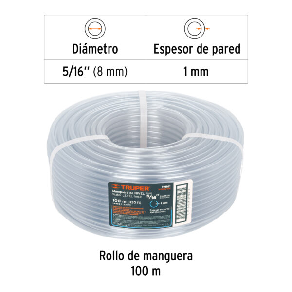 Manguera De Nivel, Rollos De 100 M - Imagen 3