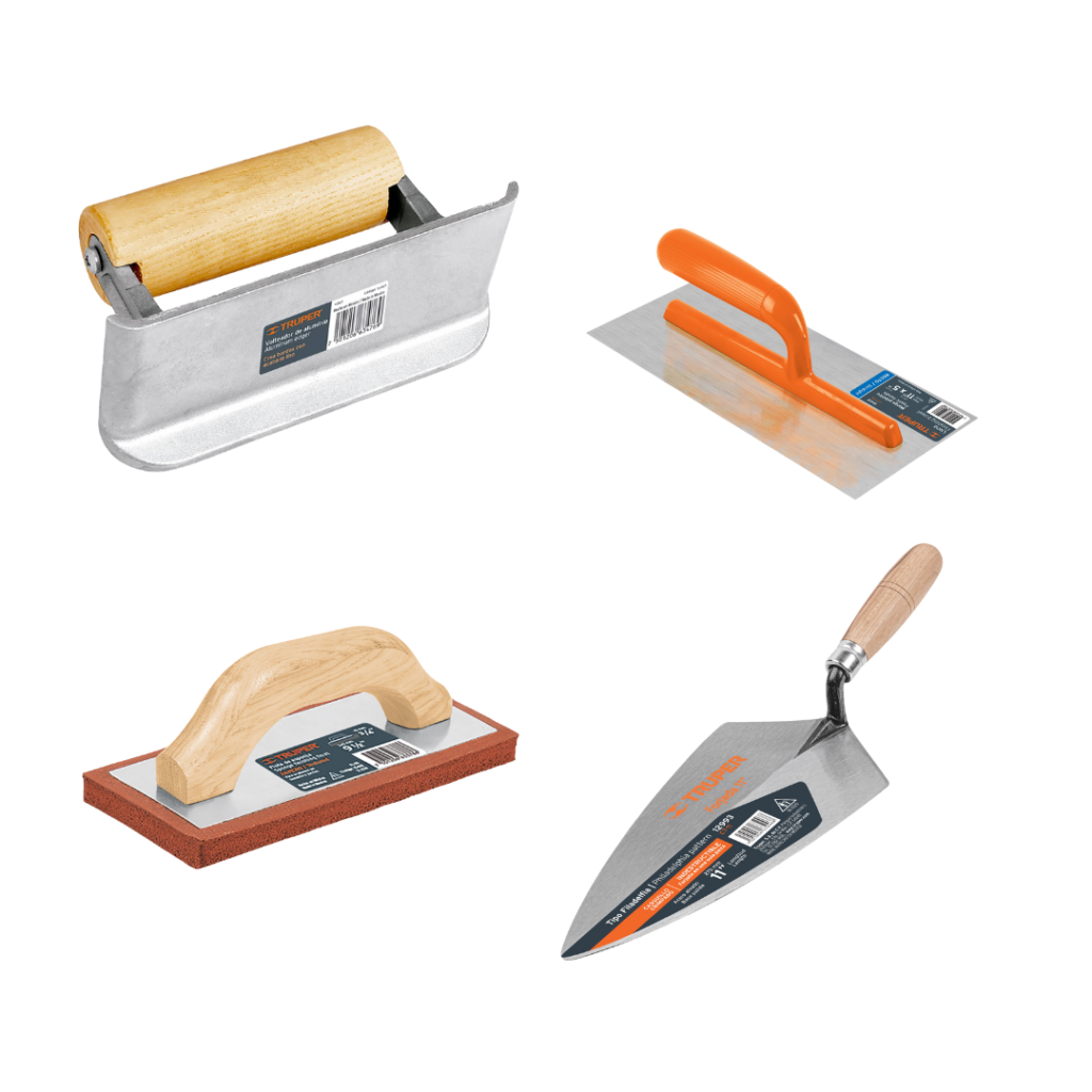 Cuchara, Llana, Flota De Esponja Y Volteador, Kit Albañil