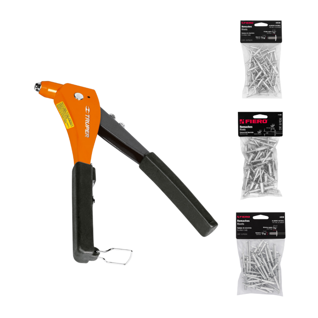 Remachadora 10″  Con Remaches, Truper