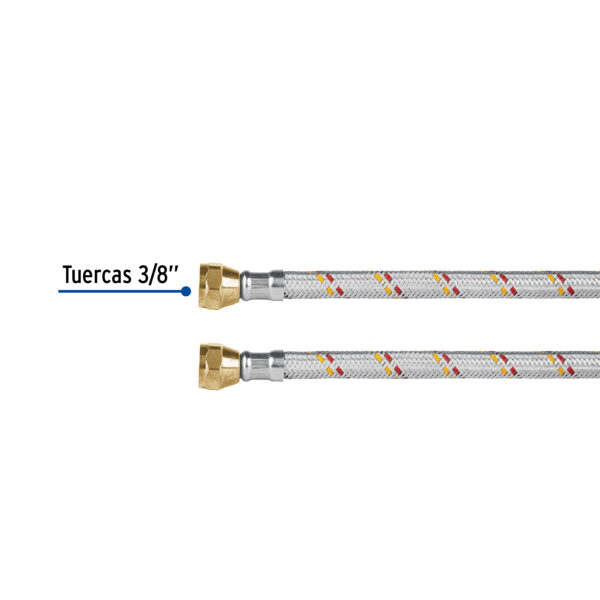 Manguera para gas, aluminio, 3/8", 300 cm, Foset Basic - Imagen 5