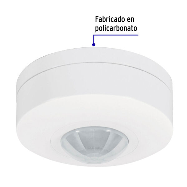 Sensor de movimiento para techo, alcance 6 m, Volteck - Imagen 5